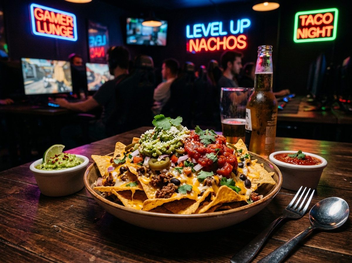 NachoArena — loaded nachos with guacamole
